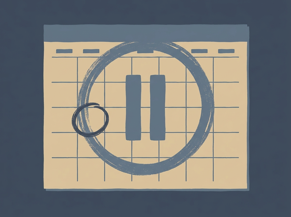 Illustration representing a court order placed on hold for a set number of days
